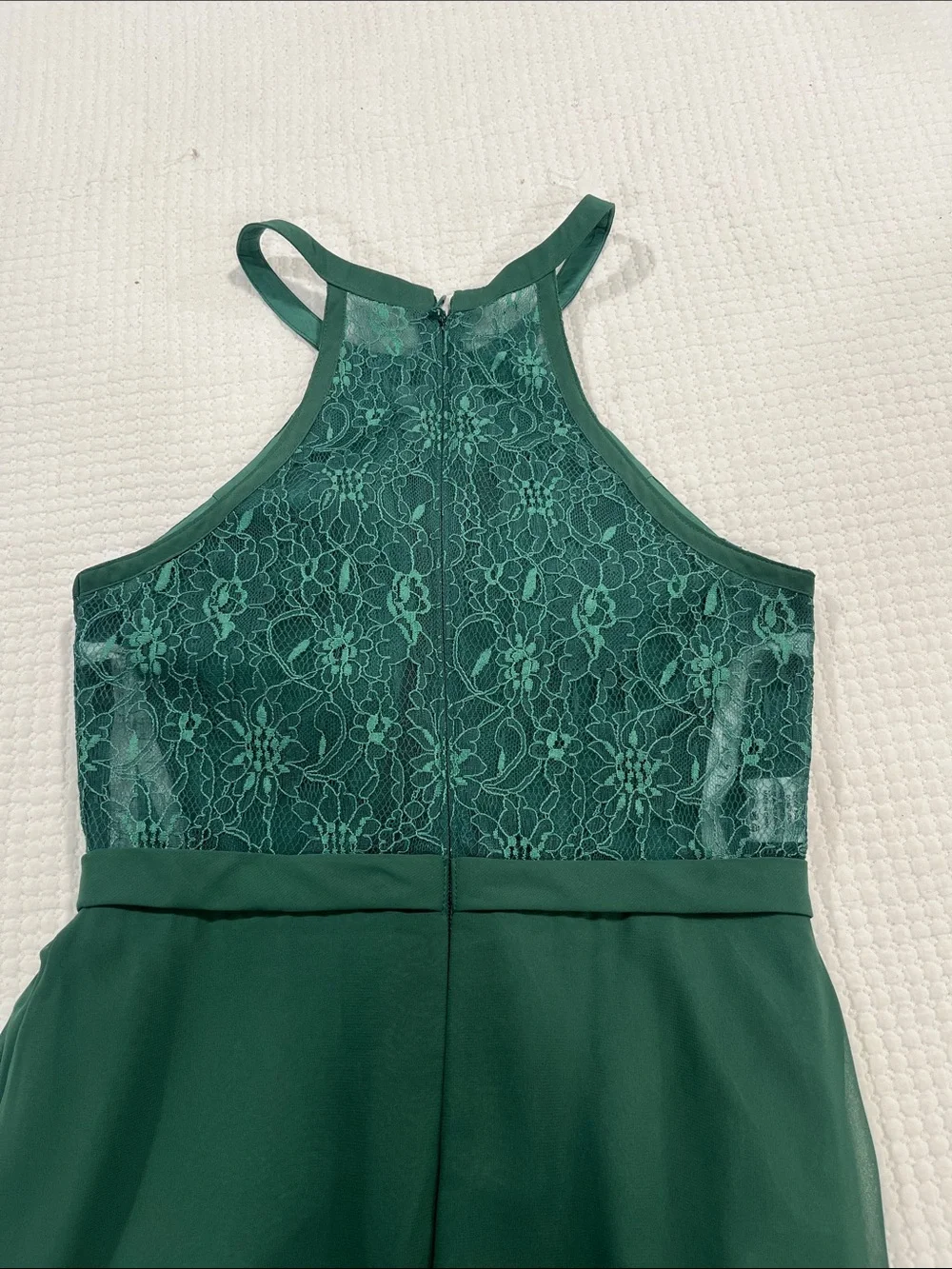 Azazie sheer flowing lace
